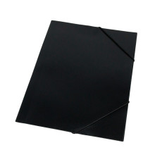 Mapa din plastic cu elastic A4, negru (12/120/480)