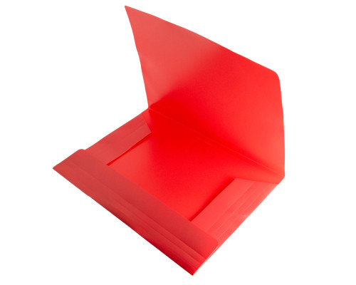 Mapa din plastic cu elastic A4, rosu (12/120/480)