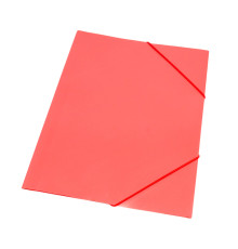 Mapa din plastic cu elastic A4, rosu (12/120/480)