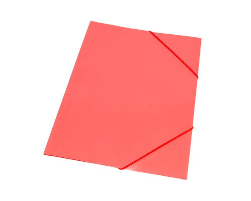 Mapa din plastic cu elastic A4, rosu (12/120/480)