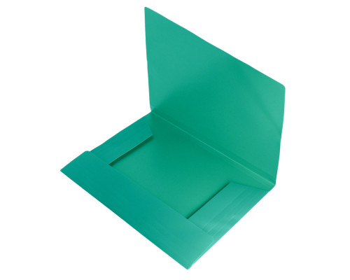 Mapa din plastic cu elastic A4, verde (12/120/480)
