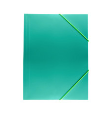 Mapa din plastic cu elastic A4, verde (12/120/480)