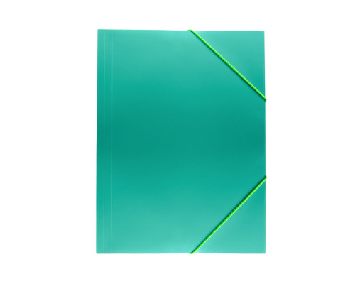 Mapa din plastic cu elastic A4, verde (12/120/480)