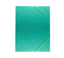 Mapa din plastic cu elastic A4, verde (12/120/480)