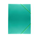 Mapa din plastic cu elastic A4, verde (12/120/480)