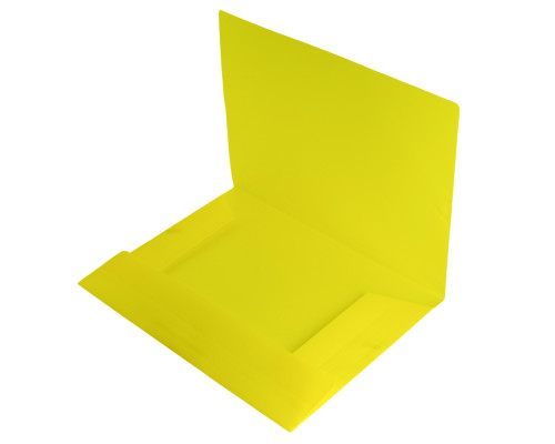 Mapa din plastic cu elastic A4, galben (12/120/480)