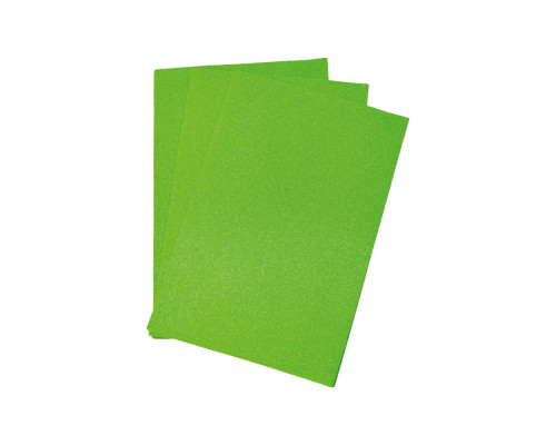 Spumă eva autoadezivă cu sclipici 20x30cm, verde deschis 10foi CH-4 (120)