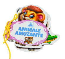 Carte cartonata cu siret. Animale amuzante N*8214