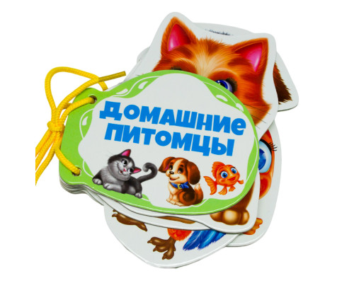 Картонная книжка шнуровка. Домашние питомцы. N*9256