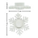 Suport pentru lumânare decorativ 'Fulg 1', gips, 11×11×2,5 cm CM*