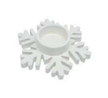 Suport pentru lumânare decorativ 'Fulg 1', gips, 11×11×2,5 cm CM*