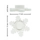 Suport pentru lumânare decorativ 'Fulg 2', gips, 11×11×2,5 cm CM*