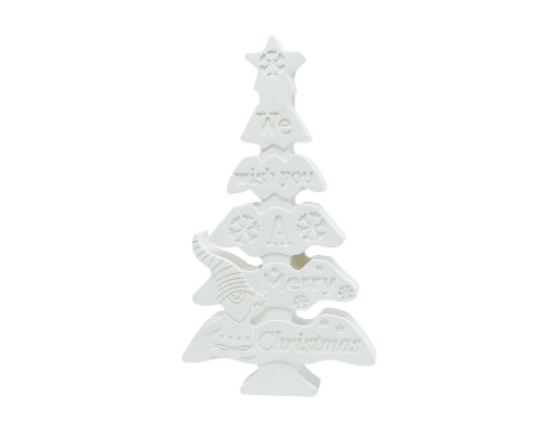 Фигурка декоративная "Ёлка Merry Christmas", гипс, 16*9*2 см CM*
