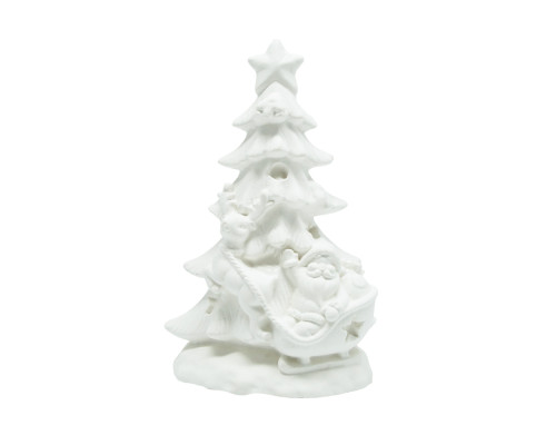 Figurină decorativă „Brad cu sania Santa”, gips, 12*5*7 cm CM*