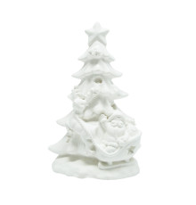 Figurină decorativă „Brad cu sania Santa”, gips, 12*5*7 cm CM*