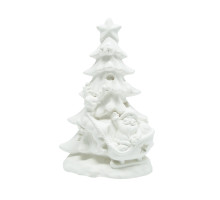 Figurină decorativă „Brad cu sania Santa”, gips, 12*5*7 cm CM*