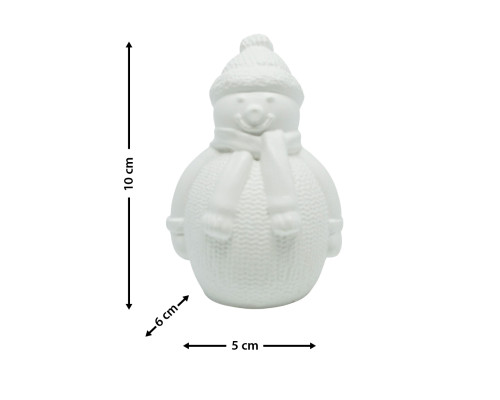Figurină decorativă „Omuleț de zăpadă”, gips, 10*5*6 cm CM*