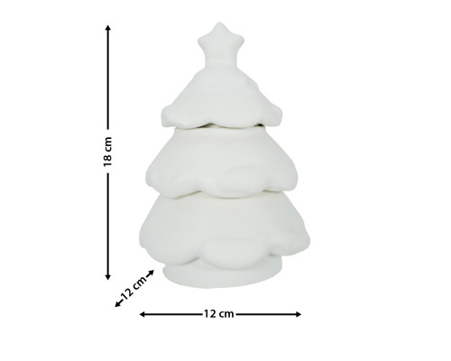 Lădiță decorativă „Brad”, gips, 18*12*12 cm 3 piese CM*