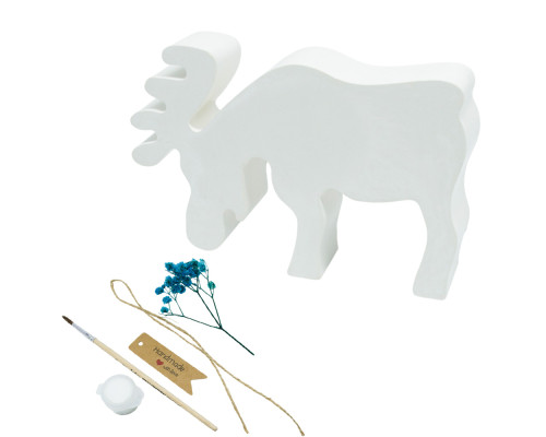 Set creatie „Cerbul 2”, gips, 7.5*11*2 cm + vopsele si accesorii CM*