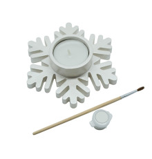 Set creatie 'Fulg 1', gips, 11×11×2,5 cm + vopsele si lumânare CM*