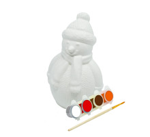 Set creatie „Omuleț de zăpadă”, gips, 10*5*6 cm + vopsele CM*