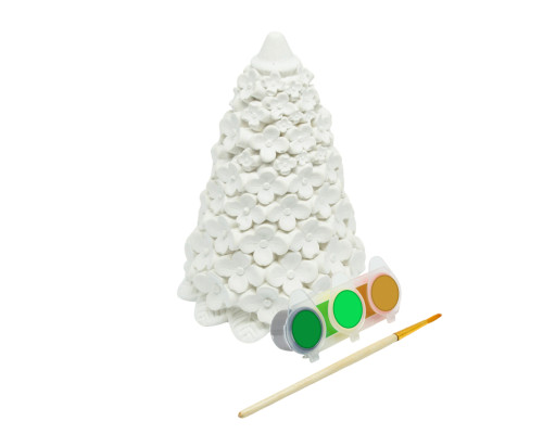 Set creatie „Brad din flori”, gips, 10*8*7 cm + vopsele CM*