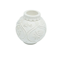 Suport pentru lumânare decorativ 'Glob de Crăciun', gips, 7*6*6 cm CM*