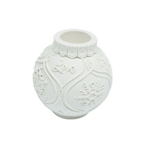 Suport pentru lumânare decorativ 'Glob de Crăciun', gips, 7*6*6 cm CM*