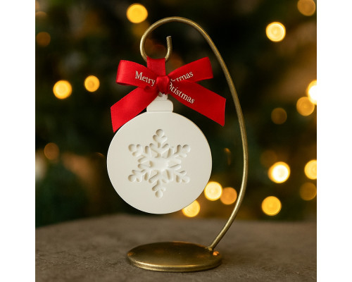 Pandantiv de Crăciun "Fulg", gips, 7,5*6*1 cm CM*