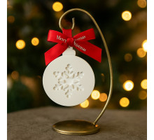 Подвеска новогодняя "Снежинка", гипс, 7,5*6*1 см CM*