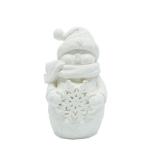 Figurină decorativă „Omuleț de zăpadă cu fulg”, gips, 9*5*4 cm CM*