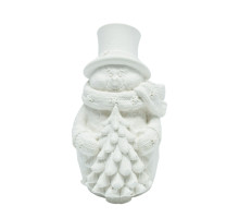 Фигурка декоративная "Снежный человечек с елкой", гипс, 9*5*4 см CM*