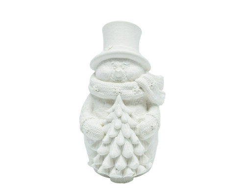Figurină decorativă „Omuleț de zăpadă cu brad”, gips, 9*5*4 cm CM*