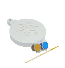 Set creatie pandantiv "Fulg", gips, 7,5*6*1 cm + vopsele CM*