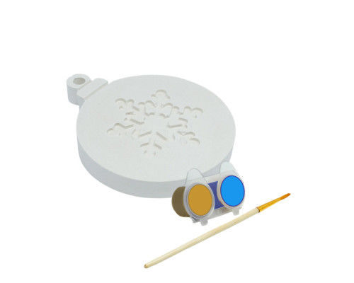 Set creatie pandantiv "Fulg", gips, 7,5*6*1 cm + vopsele CM*