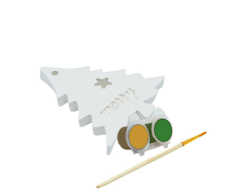 Set creatie pandantiv "Brad", gips, 8,5*8*1 cm + vopsele CM*