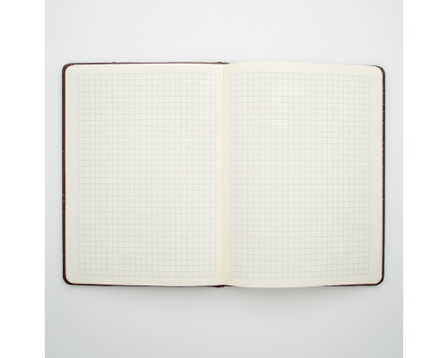 Блокнот А5 80л. клетка, эко-кожа с перфорацией и блестками, шоколад, 9201 (1/40)