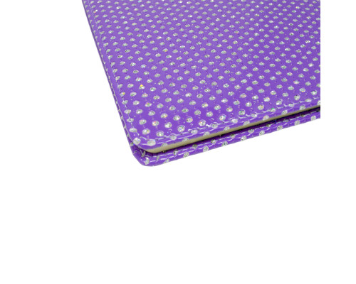 Блокнот А5 80л. клетка, эко-кожа с перфорацией и блестками, лаванда, 9202 (1/40)