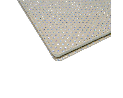 Блокнот А5 80л. клетка, эко-кожа с перфорацией и блестками, бежевый, 9203 (1/40)