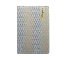 Carnet А5 80foi, matematica, piele eco cu perforații și sclipic, bej, 9203 (1/40)