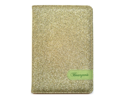 Блокнот А5 80л. клетка, эко-кожа с блестками, золото, 9205 (1/40)