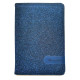 Блокнот А5 80л. клетка, эко-кожа с блестками, синий, 9206 (1/40)