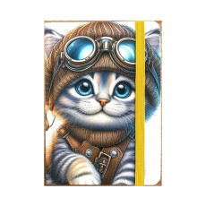 Carnet А6 80foi, matem., coperta tare cu elastic, N9830 (40)