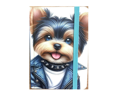 Блокнот А6 80л. клетка, твердая обложка с резинкой N9832 (40)