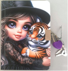 Блокнот с замочком A6, 64л. чистый лист, твердая обложка, N9860 (120)