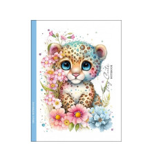 Блокнот B6 (128х165мм), 48 л, клетка, интегр. обложка, 23177 (10)