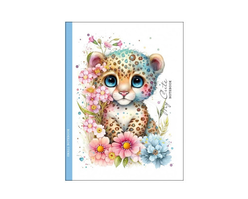 Блокнот B6 (128х165мм), 48 л, клетка, интегр. обложка, 23177 (10)