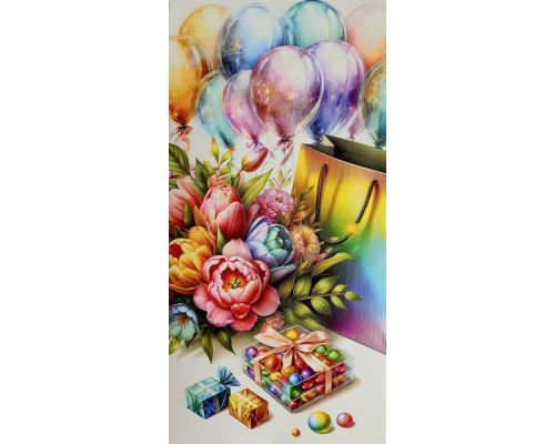 Plic felicitare pentru bani 168x84mm КВ 25-170 (10/300)