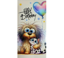 Конверт для денег поздравительный 168х84мм КВ 25-178 (10/300)