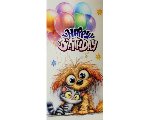 Plic felicitare pentru bani 168x84mm КВ 25-179 (10/300)